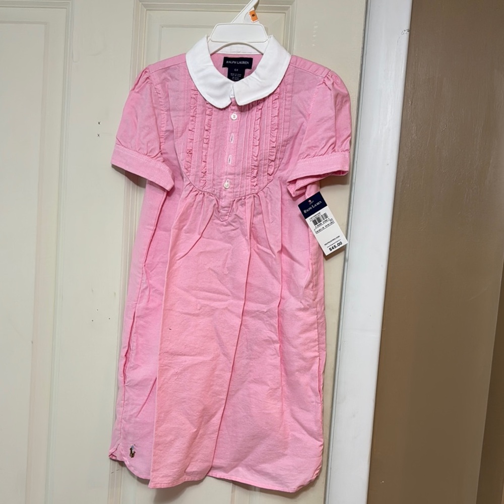 Ralph Lauren Pink Dress with White Collar